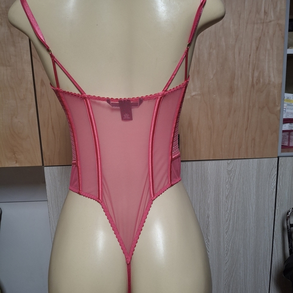 💋Victoria's Secret Pink Mesh Lace Bodysuit💋 - Picture 2 of 7